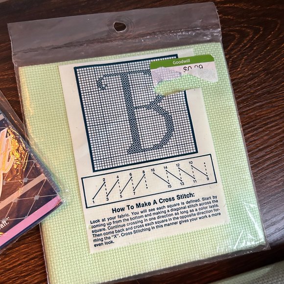 Charles Craft Flamingo Mills Cross Stitch Fabric Lot Three Aida Pine Mist Blue - Picture 3 of 7